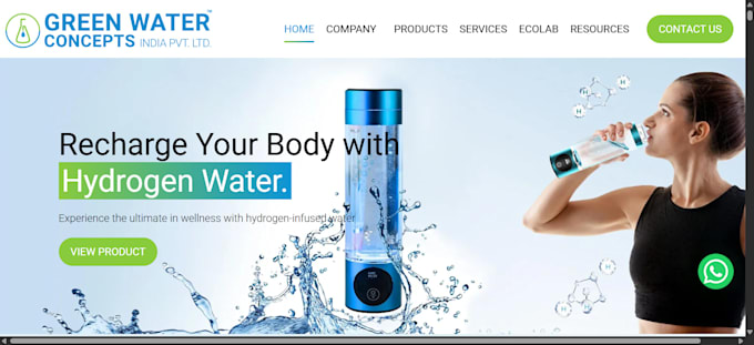 customize a modern functional water filtration website with full SEO optimizatio