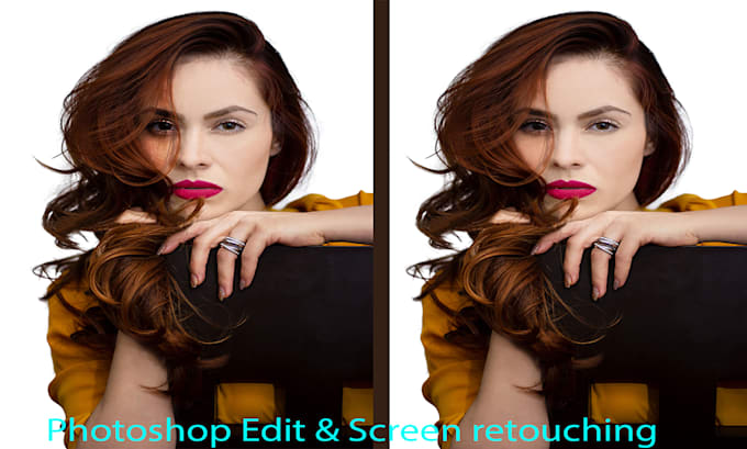 professional screen retouching service on photo editor