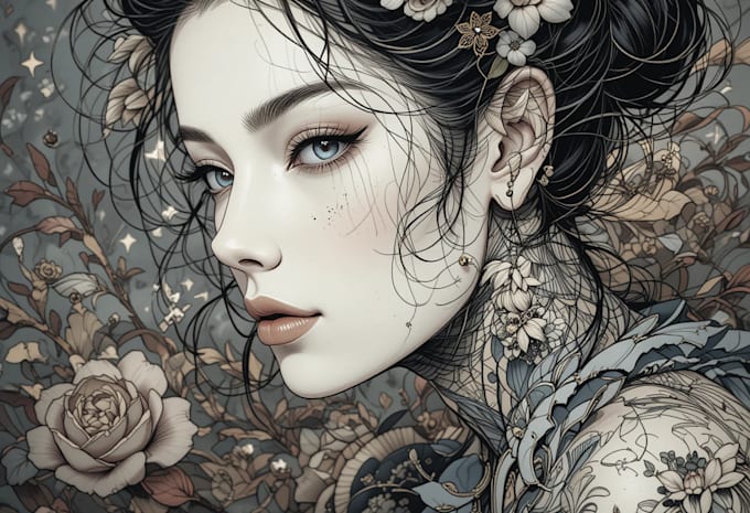 draw a tattoo in japanese style