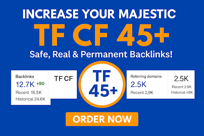 increase majestic trust flow tf 45 plus