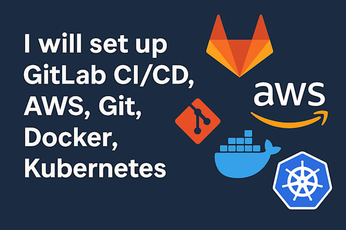 set up gitlab ci cd,AWS git, docker,kubernetes