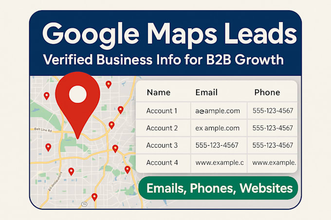 Scrape google maps for business emails and b2b leads by Haseibali | Fiverr