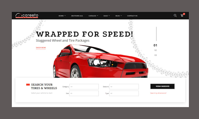 design profitable autopart shopify store car part wheel dropshipping store