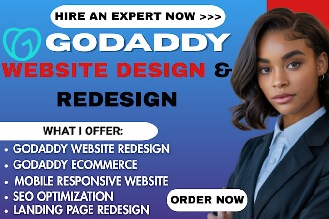 Build a exquisite , professional, and responsive godaddy web design by ...