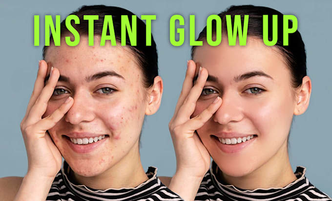 do high end skin retouching, remove acne, wrinkles, pimples and blemishes
