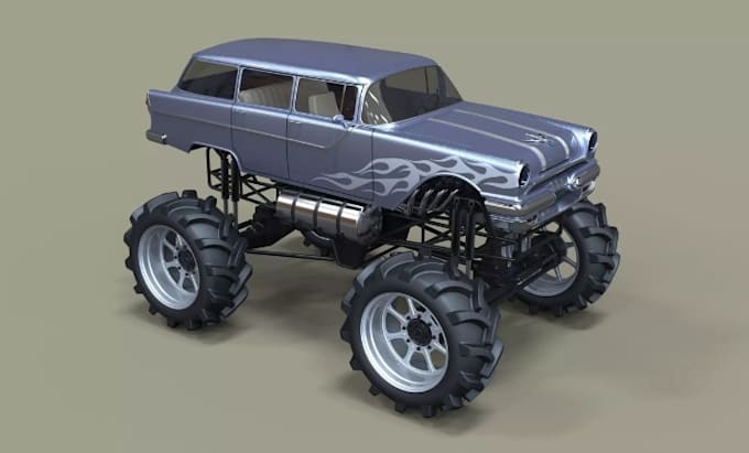 make custom 3d truck model, monster truck body shell, 3d mini truck