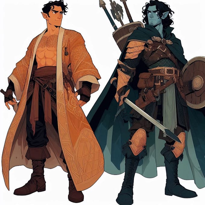 Draw dnd character art, fantasy illustration or concept art by ...