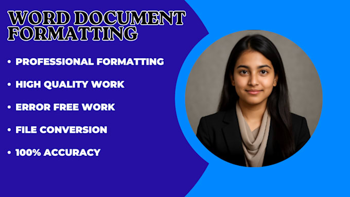 provide professional ms word formatting and typing services