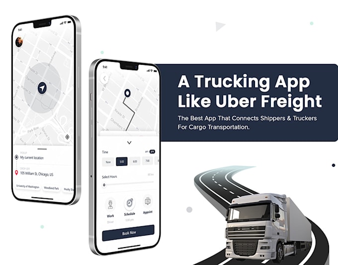 develop logistic app truck booking app hailing app and website car marketplace
