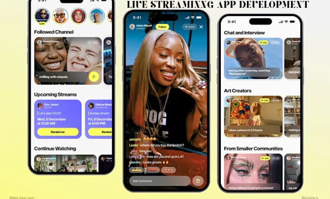 develop live streaming app video streaming app live streaming website