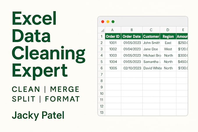 clean, merge, and split excel data with accuracy