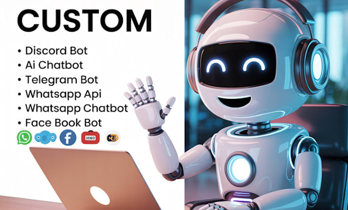 Custom discord bot telegram bot whatsapp chatbot ai chatbot facebook by ...