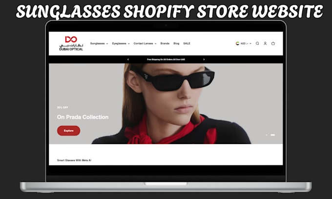 design luxury sunglasses website sunglass shopify store eyewear optical website