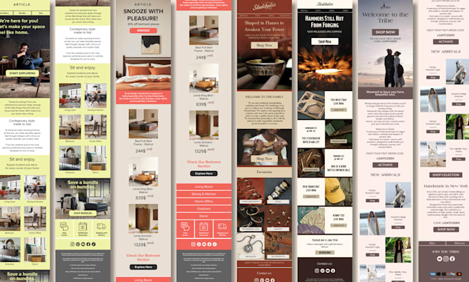 design ecommerce email templates for brands