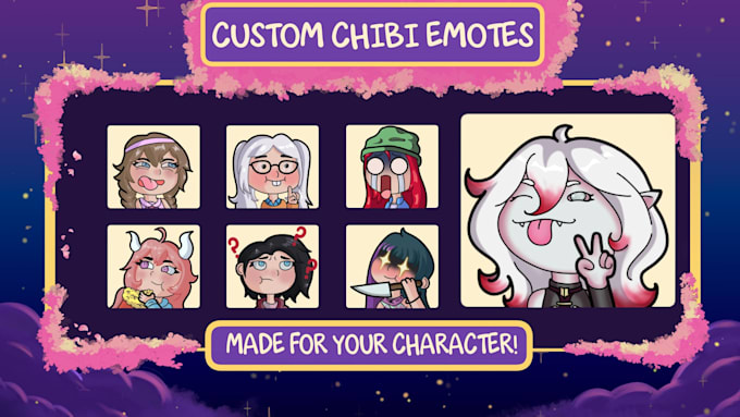 make custom chibi twitch emotes