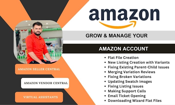 do amazon variation listing or amazon listing via flat file