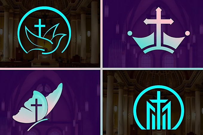 design unique minimalist ministry, christian or church logo