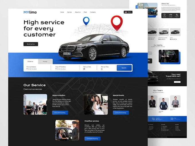 build custom limousine app, taxi booking app, uber, chaffeur and website