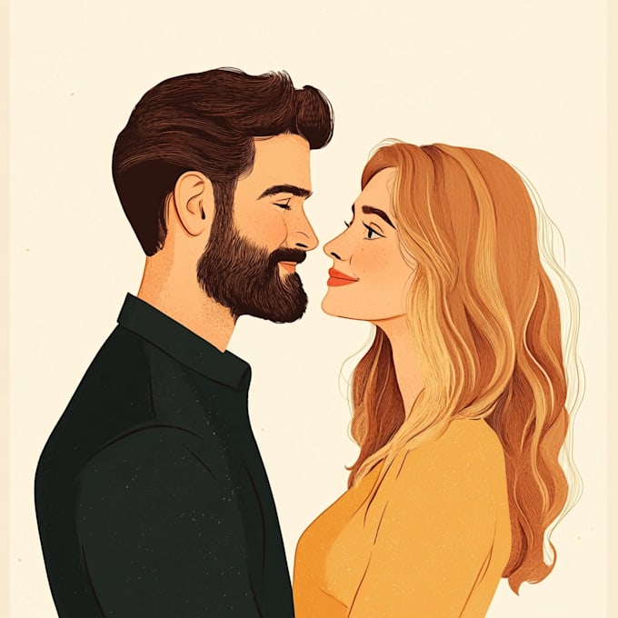 make couple portrait illustration