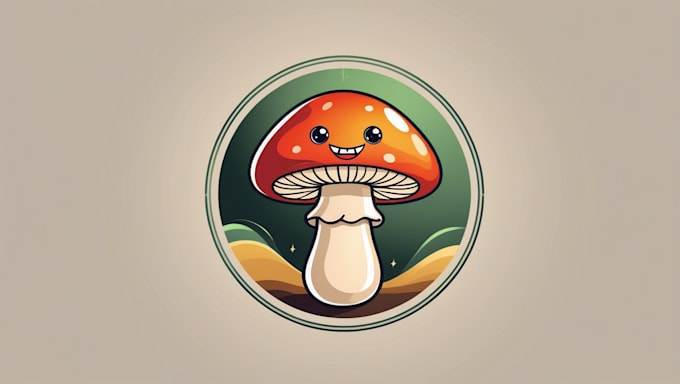 do create mushroom mascot logo for your company