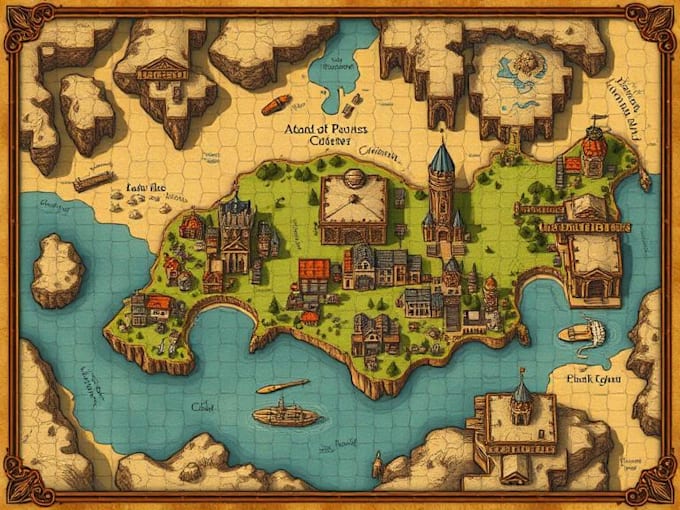 do fantasy dnd map campaign map cartography world city map design illustration