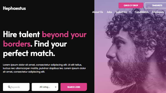 develop recruitment wordpress job board website, healthcare staffing website