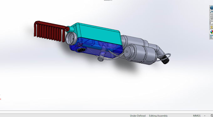 create 3d design of multifunctional hairtool