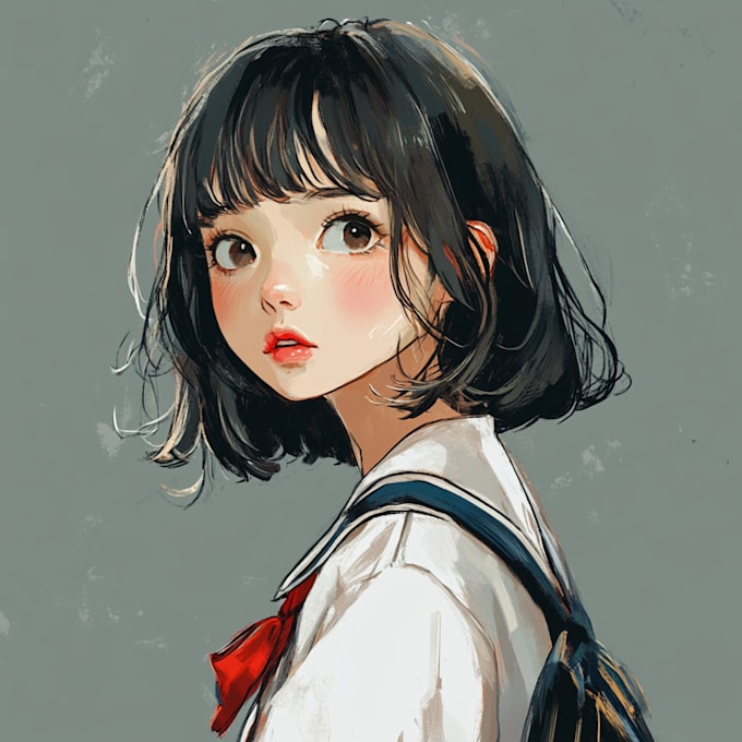draw anime illustration, anime character vtuber,