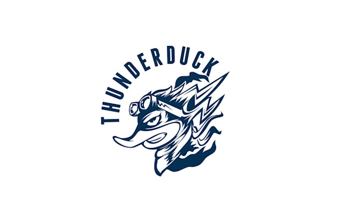design corporate unique thunder duck logo