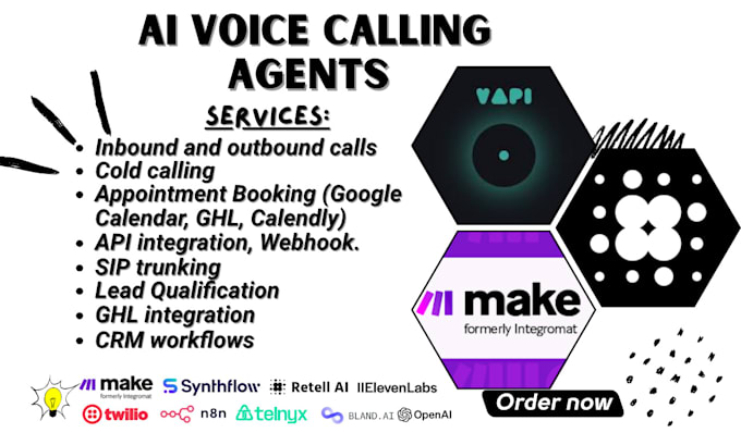 Develop vapi retell voice ai agent for real estate, mortgage ...