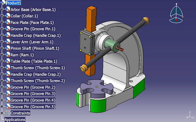 do a simple 3d and 2d using catia v5