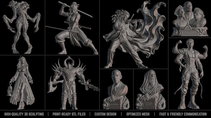 sculpt your 3d character toys for 3d printing and rendering