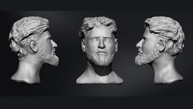 create 3d head sculpts  for 3d print
