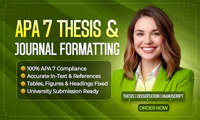 format thesis or journal manuscript according to apa 7 style