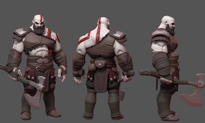 Model and rig stylized low poly 3d character for games and animation by ...