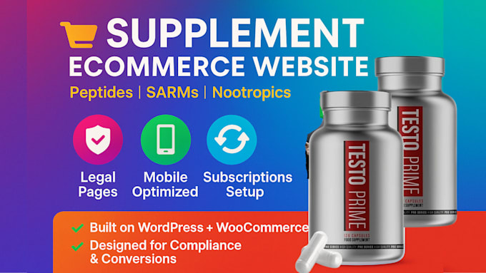design a supplement and nutraceutical ecommerce website with logo and branding