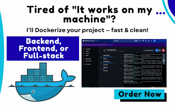 create docker and docker compose files for your project