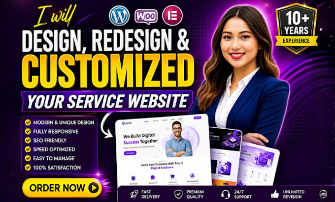 design , redesign and customized your service website