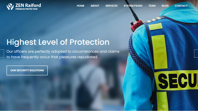 design security agency website  private public security guard services website