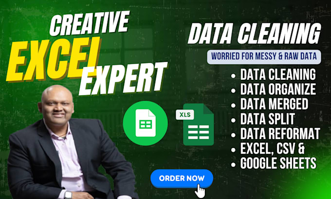 clean, organize, automate, and format excel or google sheets data with vba