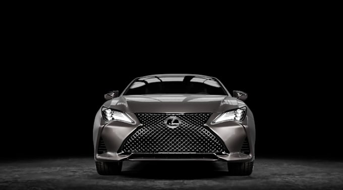 premium lexus car ads with cinematic visuals and sharp angles,automotive render