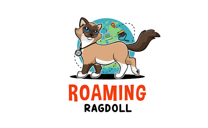 design outstanding roaming rag doll logo for camper van