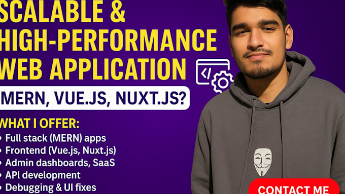 develop mern react next vue or node web applications