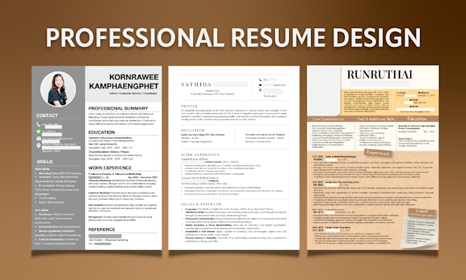 design a professional creative resume and CV