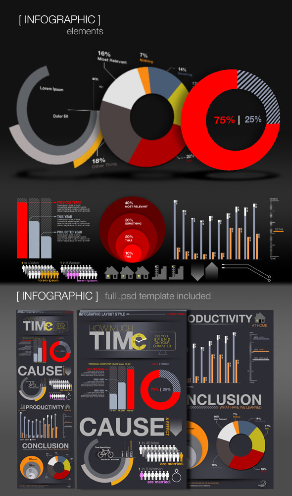 create a professional and decorative infographics