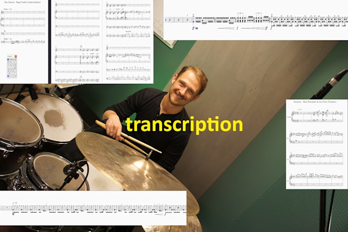 transcribe accurate drum sheet music from your recording