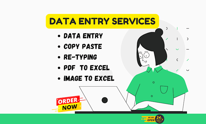 do fast data entry, PDF to excel and retyping work