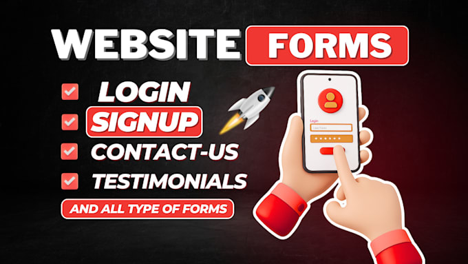 create any html form or web form for your website