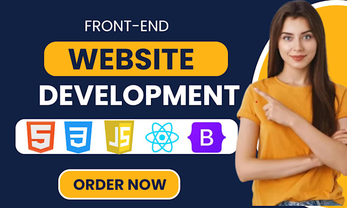 be your front end web developer using HTML,CSS, bootstrap, react js and jquery