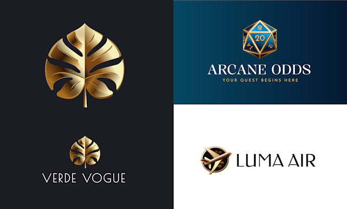 design a golden 3d logo for your business